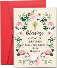 Baptism Card Baptism Gifts for Girl - Baptisms Cards for Girls Boys Christening