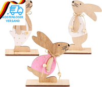 Osterdeko Holz Hase, Aufsteller Ostern Hase, 3 StüCk Osterhasen Deko, Deko Aufst