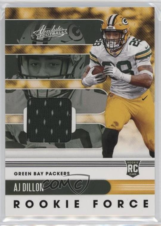 2020 Panini Absolute Rookie Force Relics AJ Dillon #24 RC 1u6