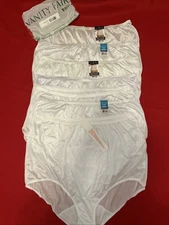 (7) Pairs Vanity Fair & Shadow Line Granny Panty Fawn Sz 11 4XL Nylon Brief NWT