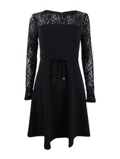 Tommy Hilfiger Women's Lace-Sleeve Fit & Flare Dress