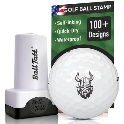 Ball Tatt Viking Golf Ball Stamp Marker Quick-Dry Self-Inking Ball Stamper