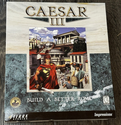 NEW Caesar III PC Big Box SEALED 1998 Sierra ROME Strategy Computer Game RARE 3