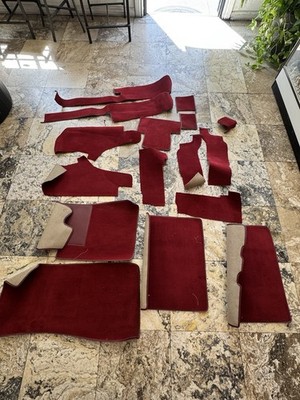 Fits: Mercedes Benz R107 1972-1985 RED Velour Carpet kit