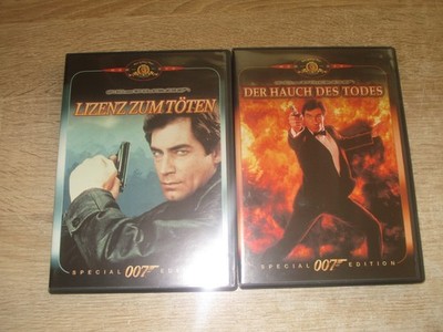 James Bond 007 Timothy Dalton 2 DVD Sammlung Lizenz Zum Töten + Der Hauch des ..