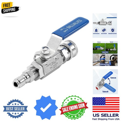 #ad High Pressure Washer Ball Valve Kit 3 8quot; Quick Connect Ball Valve for Power ... $38.39