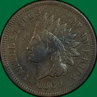 1869 Indian Head Cent Choice Very Fine VF+/XF Coin #41586