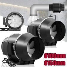 Rohrventilator Kanal Rohreinschub Abluft L&uuml;fter Ventilator 100/150mm EU Stecker