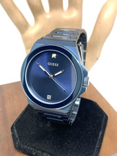 Guess Men's Watch GW0833G1 Quartz Blue Dial Diamond Accent Stainless Steel 44mm