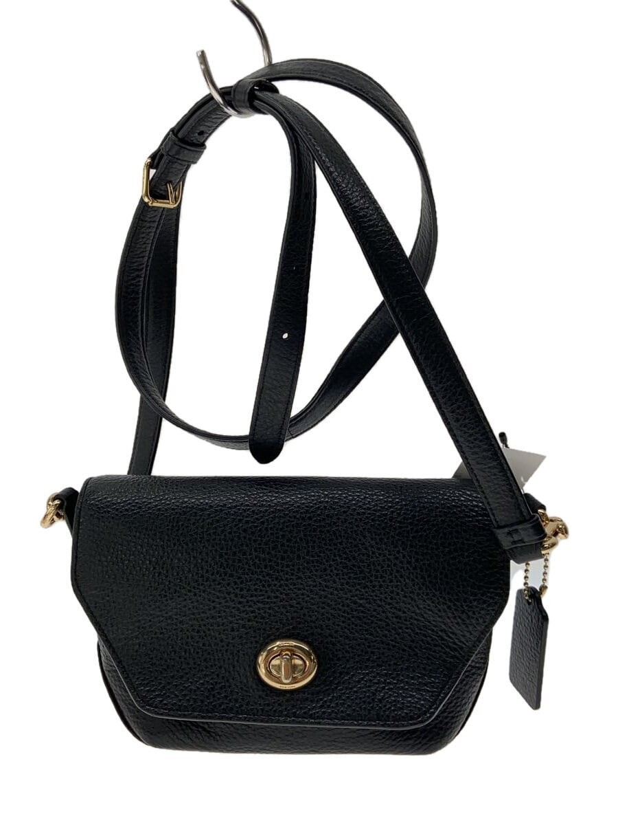 COACH Karlee C2815 Black Leather Crossbody Bag Free Shipping