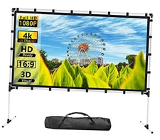 120 Inch Projector Screen and Stand Portable Front Rear Projection 120 inch