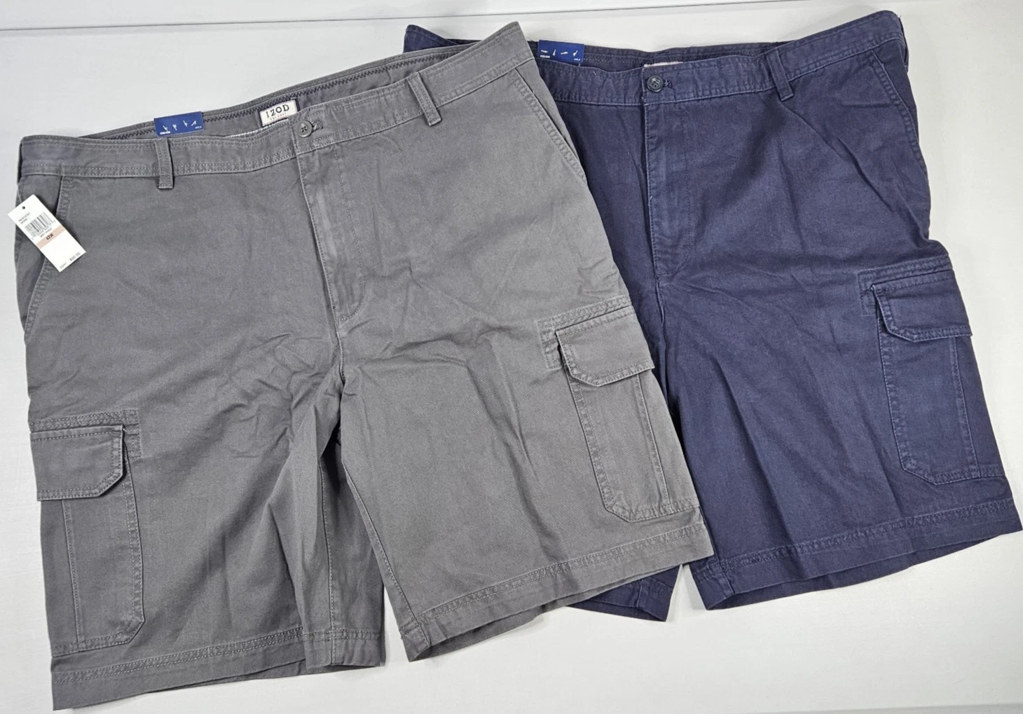 Lot Of 2 Izod Shorts Mens Size 42 Flat Front 100% Cotton
