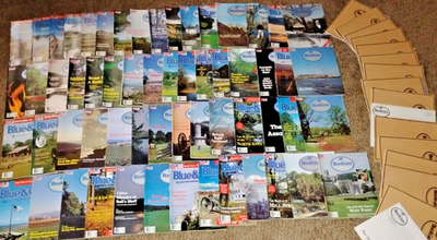 #ad blue and gray magazine you pick $13.99