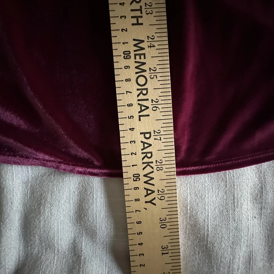 Top Crown & Ivy para mujer 3X túnica campesina de terciopelo borgoña manga larga boho acanalada Foto 4 de 4