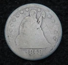 1848 Seated Liberty Quarter * Low Mintage Year * Circulated * 5861