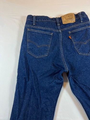 Vintage 517 31x28 Orange Tab Levis Jeans Mens Blue Wash Made in USA Boot DESC - Picture 20 of 24