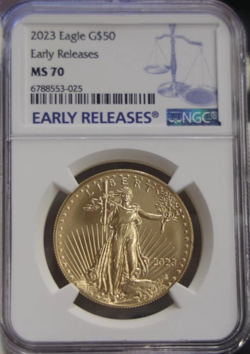 2023 US 1 oz Gold Eagle $50 NGC MS70 Early Releases