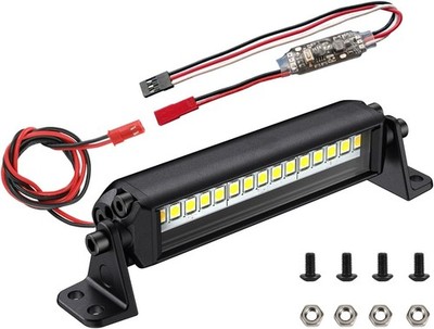 RC Light Bar 15 LED 2.95 Inch Aluminum RC Lights RC Crawler Accessories for Axia