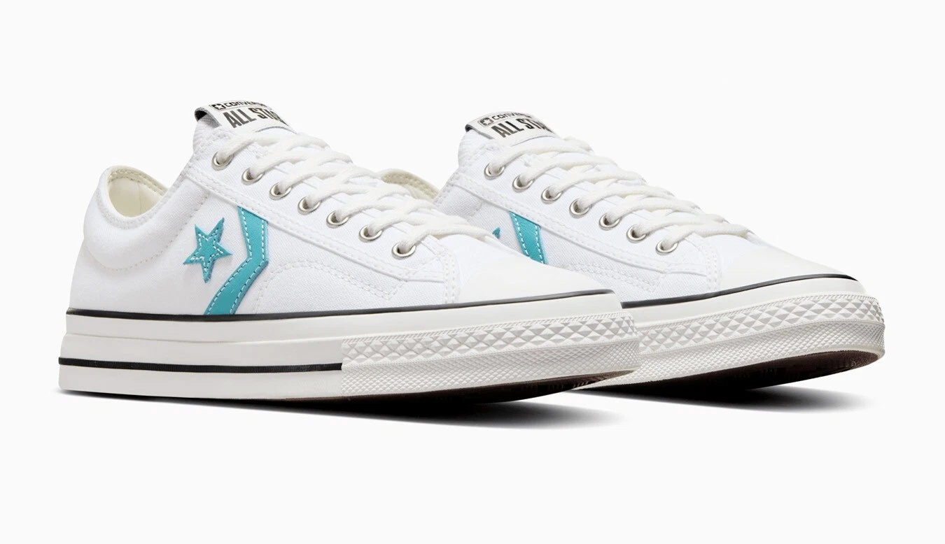 Converse Cons El Distrito OX Supporto Arco Bianco Blu Youth 2.5 EU 34