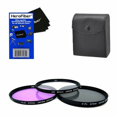 67mm Multi-Coated professional 3 Piece Lens Filter Kit (UV-CPL-FLD) For