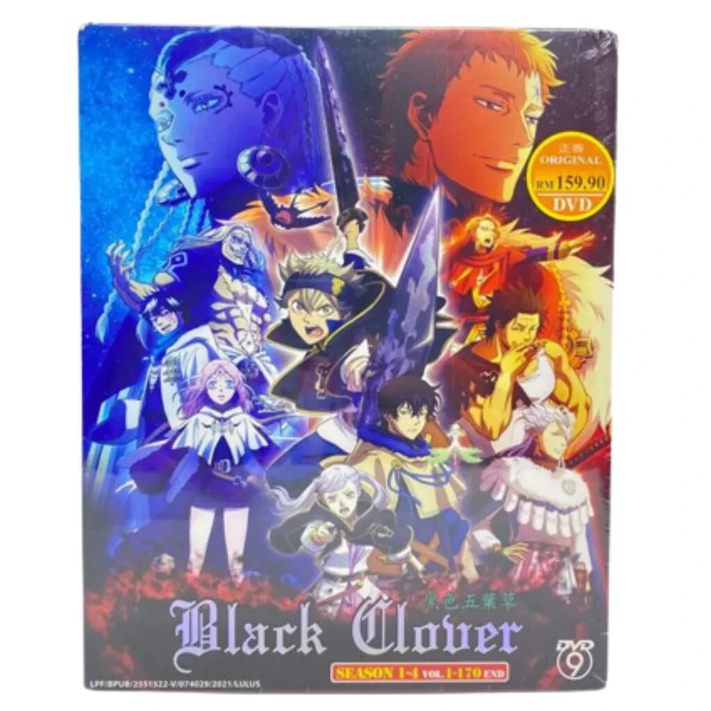 Anime DVD Black Clover Season 1-4 1-170 End) TV Series