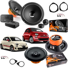 Kit 6 Casse Altoparlanti Hertz Anteriori e Posteriori per Fiat 500 Abarth 595