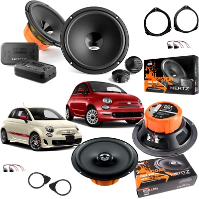 HERTZ EVOTUNING Kit 6 Casse Altoparlanti Hertz Linea Dieci Ant/Post con Adattatori per Fiat 500