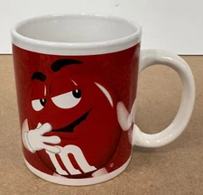 M & Ms Ceramic Coffee Mug Red Yellow Candy Character Licensed Product Tea Cup