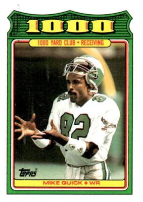 1988 Topps #22 Mike Quick 1000 Yard Club Philadelphia Eagles