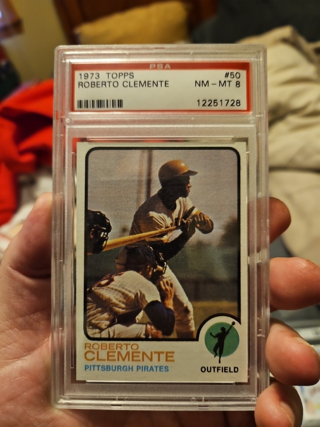 1973 Topps Roberto Clemente #50 Pirates PSA 8