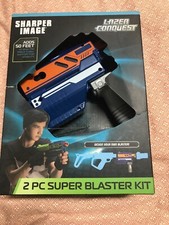 NEW SHARPER IMAGE Lazer Conquest 2PC Super Blaster Kit.Age 8 . needs Battery