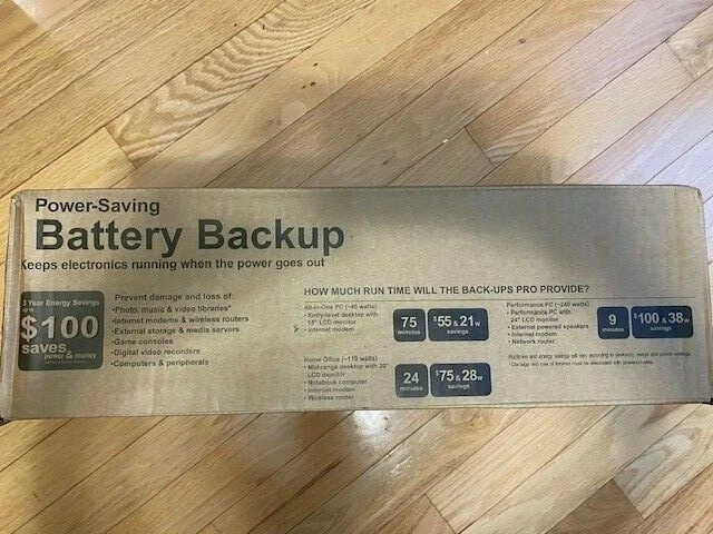 APC BATTERY BACK UP 700VA/420W, 6 OUTLETS, PRT # BR700G - BRAND NEW IN BOX - Image 3 of 4