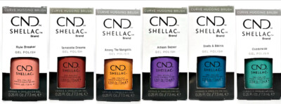 Cnd Shellac UV Gel - Pick Any Color/Base/Xpress5 Top 0.25oz/7.3ml - LOT OF 6