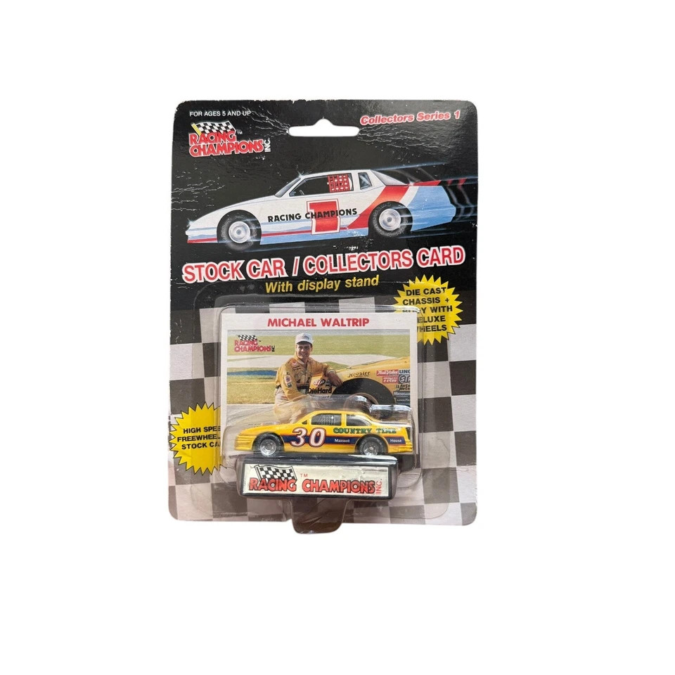 Coche fundido a presión de juguete 1989 de colección Michael Waltrip #30 serie 1 coleccionistas - NOMBRE TEXACO Foto 2 de 4