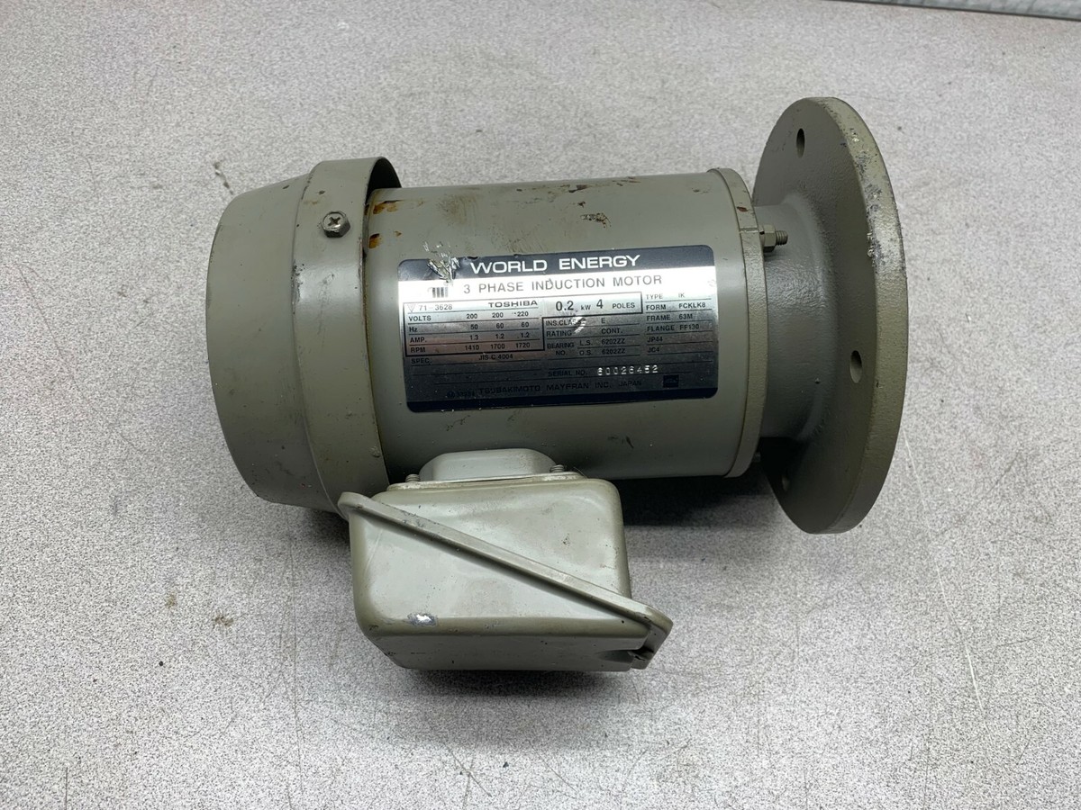 TOSHIBA 3 Phase Induction Motor. 4個 Toshiba 3 Phase Induction Motor B0034DGF2AF 3 HP - 4 Poles