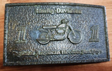 VINTAGE HARLEY-DAVIDSON BRASS BELT BUCKLE 1974 BERGAMOT BRASS WORKS