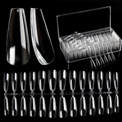 LOVENAILS 520 Ballerina Fullcover Tips Press-On sehr dünn Clear Nail Nägel Tipbox Nailart