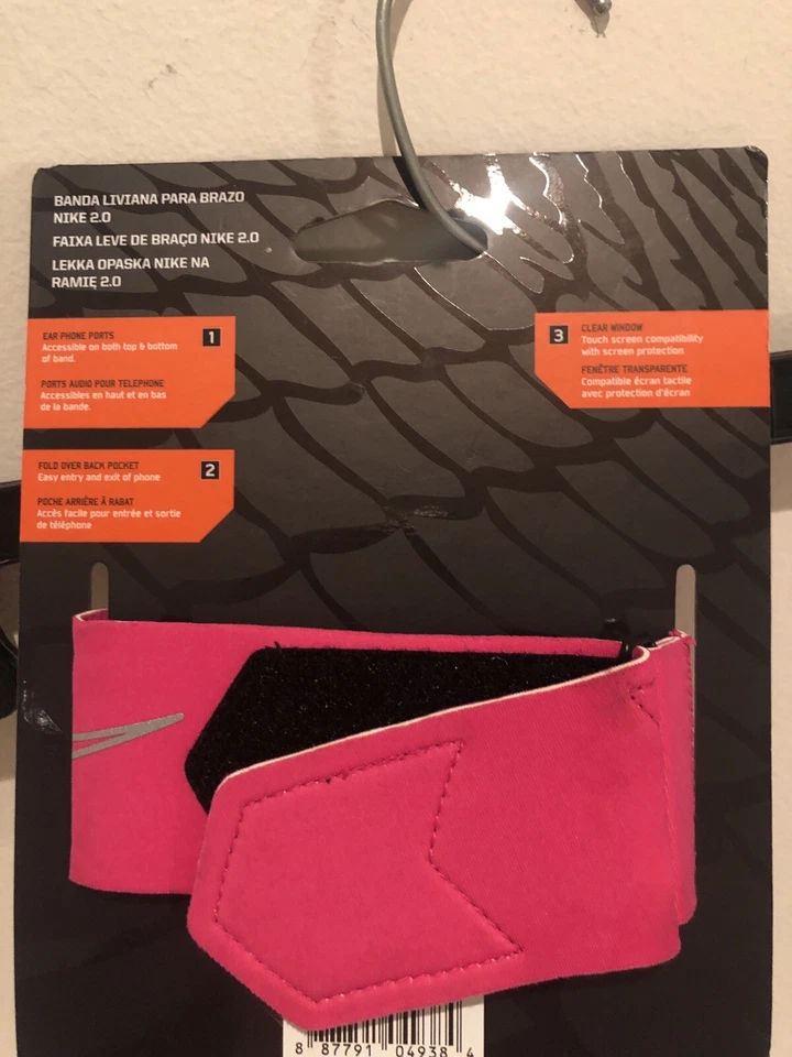 Nike Lightweight Arm Band 2.0 Hyper Pink Fits Most Phones Retail $20 Brand New - Image 4 of 4
