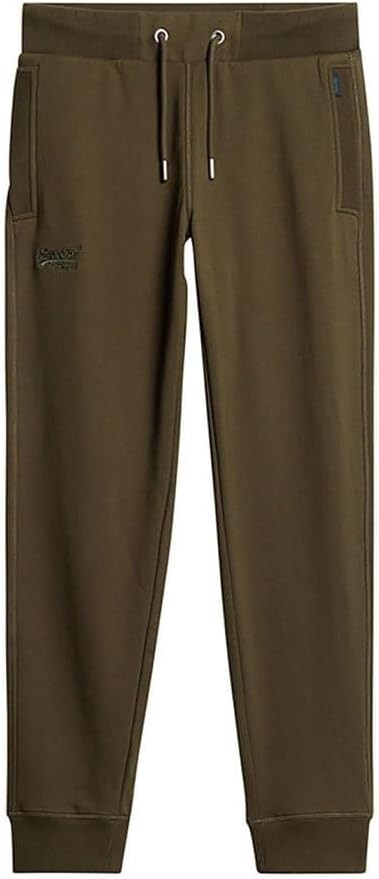 Superdry Mens Essential Logo Joggers Track  Suit Bottoms Army Khaki  Green