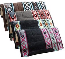Showman 36" x 34" 100 Woven Wool Saddle Pad w/ Fleece Bottom