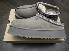 Size US 9/UK 7 UGG Tazz Hickory Womens  Suede Mule Platform Slippers 1122553-HCK