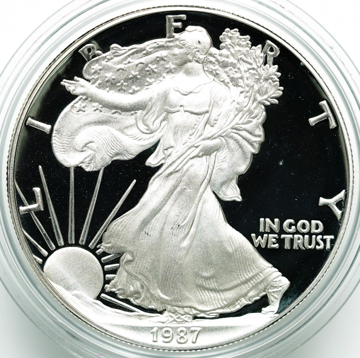 1987 S Proof Silver American Eagle w/ Box & COA | eBay