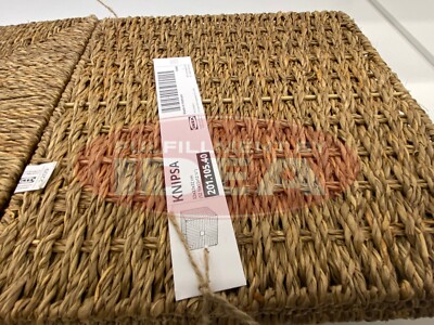 New IKEA KNIPSA Basket SET OF 2 Seagrass 12 ½x13x12 ½ 