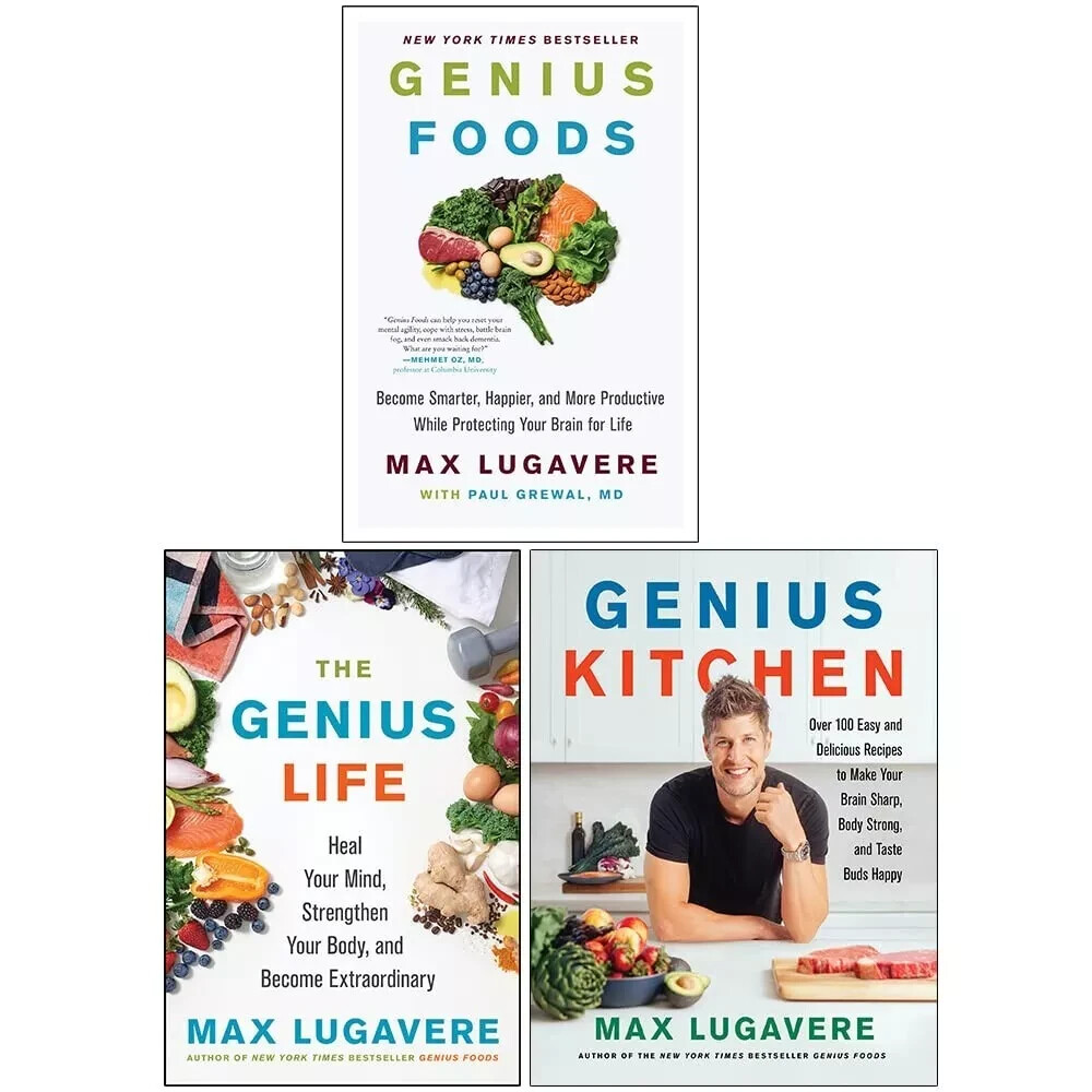 Max Lugavere Genius Living Collection 3 Books Set Genius Foods, The Genius Life