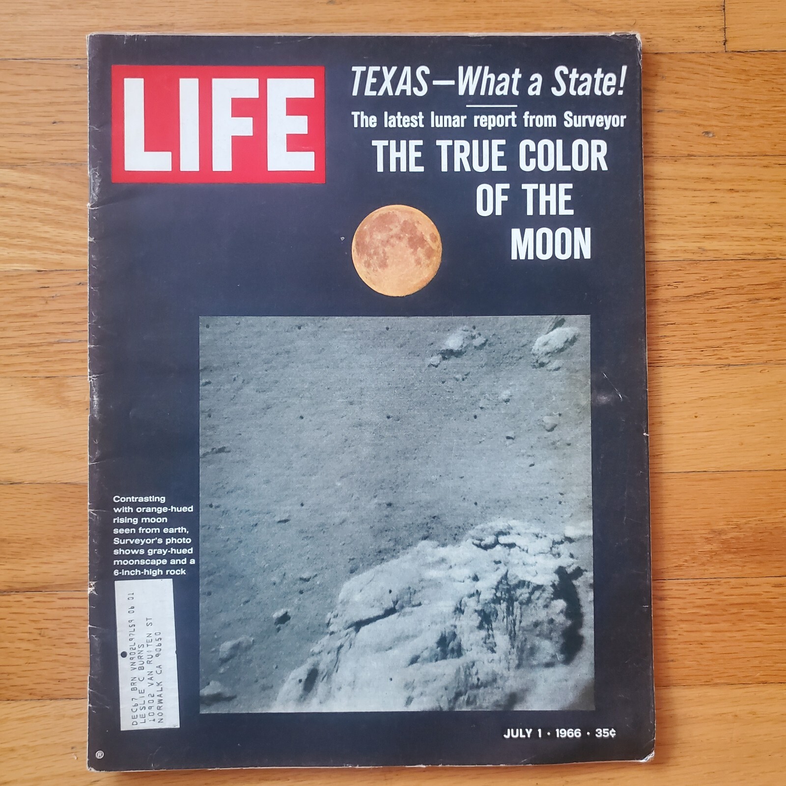 Life Magazine True Color Of The Moon Space Robot Surveyor Xerox Inc ...
