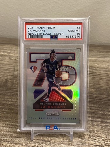 Ja Morant #2 — 2021 Panini Prizm NBA 75th Anniversary Logo basketball card