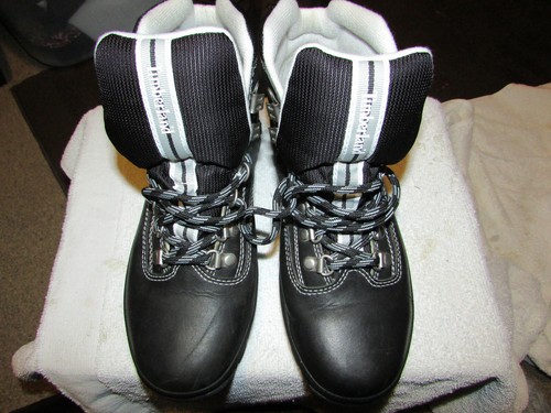 TIMBERLAND BLACK LEATHER WOMENS BOOTS 