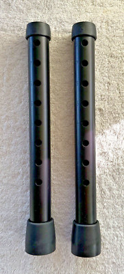 Universal Walker Replacement Legs with Rubber Tips - Gray - 1 Pair NEW w/o Box