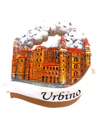 MAGNETE CALAMITA RESINA  FRIGO FRIGORIFERO SOUVENIR FRIDGE MAGNET CITTA'  URBINO