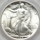 1945-P Walking Liberty Half PCGS MS65 - Blazing White!